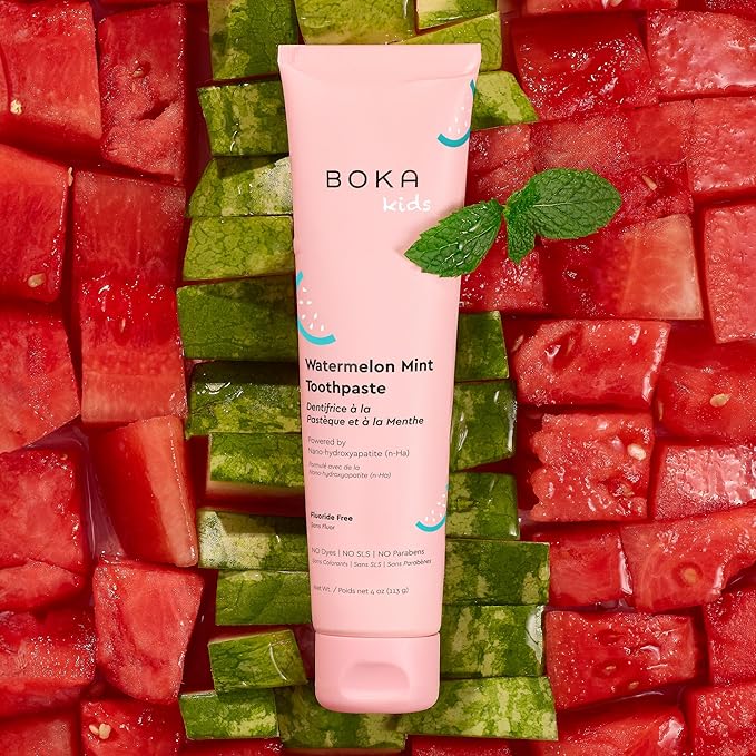 Boka Fluoride Free Toothpaste Nano Hydroxyapatite Toothpaste - Watermelon Mint Flavor, 4 oz 1Pk US Manufactured