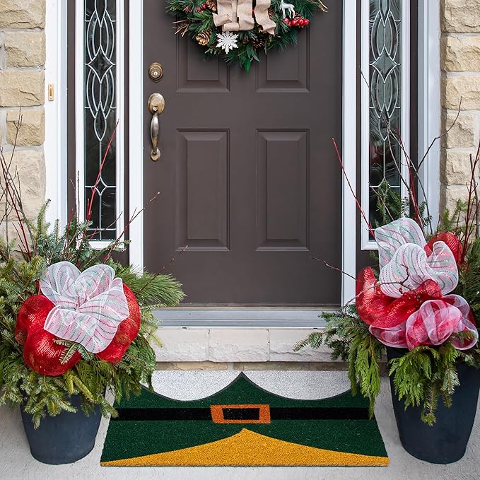 Gertmenian Paramount The Elf Coir Doormat - 2x3 Welcome Mat (2-Pack), Ideal for High Traffic Areas in Front Door, Garage, Entryway - OMG/Costume, 80025