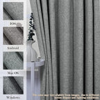 150 Inches Extra Wide Room Divider Draperies, Pinch Pleat Drapes, Absolutely Blackout Sliding Door Drapery, Total Privacy Ceiling Track Curtains, 150" W by 96" L, Mid Grey (1 Panel)