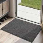 COSY HOMEER-Door-Mat 20" x 32" Non Slip Absorbent Entryway Rugs Dirt Trapper Doormats Washable Entrance Mats Low Pile Welcome Floor Mat for Front Back Door and Entry Mats,Dark Grey