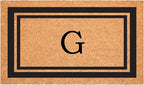 Calloway Mills 152963048G Black Border 30" x 48" Monogram Doormat Letter (G)