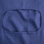 Amazhiyu 100% Linen Door Hanging Laundry Hamper Bag, 19x27 Inches (Navy)