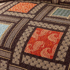 NEWLAKE Cotton Patchwork Bedspread, 3-Piece Bedding Quilt Set with Real Stitched Embroidery, Reversible Matelasse Bed Coverlet Set,Bohemian Farmhouse,King Size