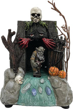 Animated Drainpipe Ghoul Halloween Figurine | Spooky Town Collection Accessories with Multi-Color LED, Motion and Sound for Halloween Decorations | 8.66 Inch