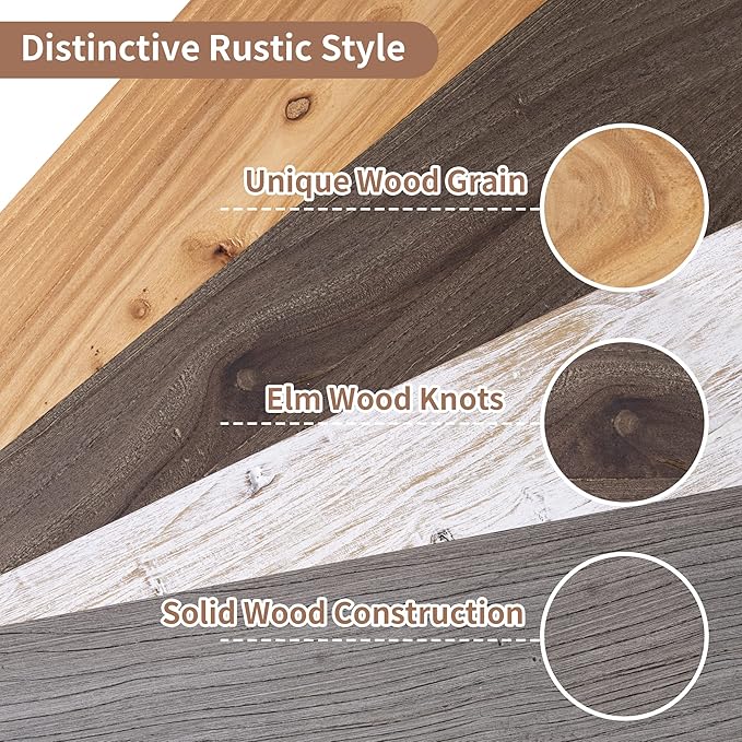 Axeman Rustic Elm Wood Floating Shelves for Wall, 48'' x 8" Deep Wall Shelf with Invisible Bracket, Large Long Wall Mounted Storage Shelves for Living Room, Bedroom, Kitchen, Bathroom Decor, Natural