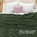 Bedsure GentleSoft King Size Blanket for Bed - Super Soft Cozy Blankets for Women Men Girls, Large Fuzzy Fleece Throw for Bedroom Decor, Dark Green,108x90 Inches
