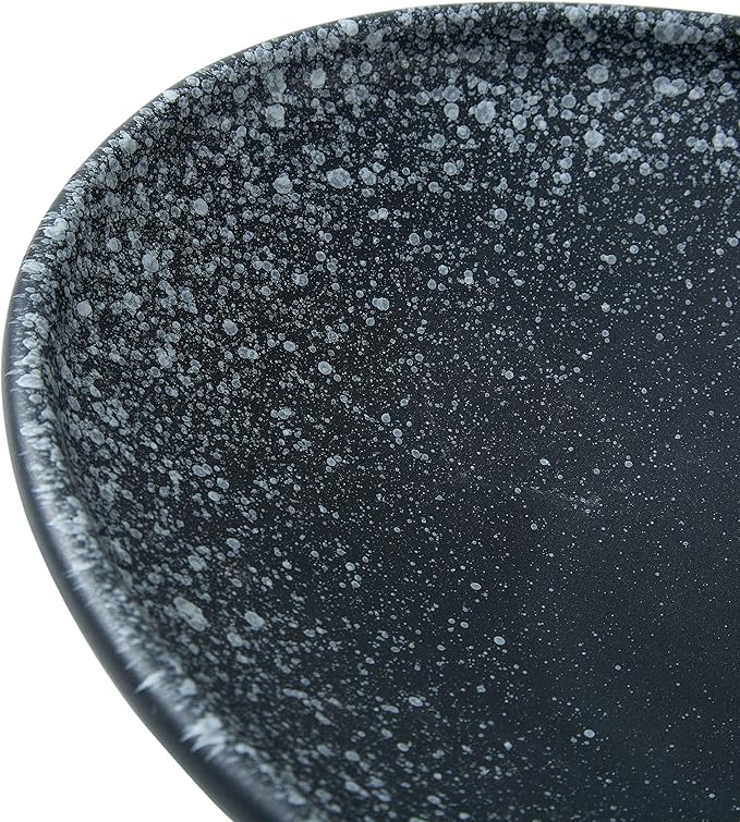 Oval Ceramic Decorative Bowl, Key Dish for Entryway Table, Small Home Decor Accent, Trinket Tray for Office Home Decor Gift (10'' Snowflake Gray without Glaze Layer)