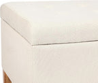 Joveco Storage Ottoman Bench, 51" Rectangle Long Bench, for Bedroom, End Foot of Bed, Living Room, Entryway, Beige