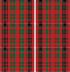 Christmas Placemats Set of 6 Red and Green Plaid Plastic Table Mats Recyclable Place Mats Washable Farmhouse Holiday Table Decoration for Indoor Outdoor Christmas Party Kitchen Dining