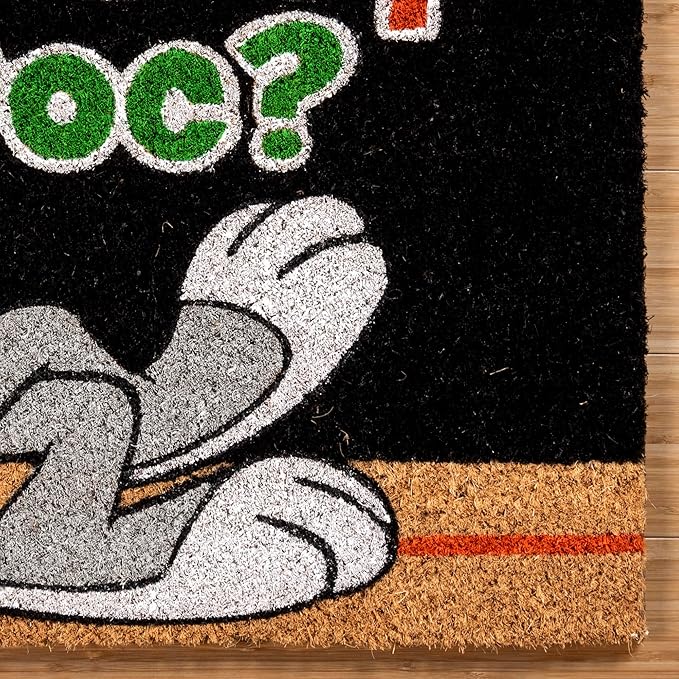 Gertmenian Looney Tunes Coir Doormat - 2x3 Welcome Mat (2-Pack), Ideal for High Traffic Areas in Front Door, Garage, Entryway - Warner Bros. Doc/Folks, 80029