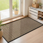 LEKEEPGO Door Mat Indoor Entrance 24"x47", Absorbent Indoor Door Mat Large, Non Slip Rubber Backing Inside Door Mats, Washable Floor Mat, Low-Profile Doormat for Front Door, Entryway, Entrance, Black