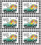 Happy Spring Placemats Set of 6 Easter Plastic Table Mats Spring Placemats Seasonal Place Mats Rustic Vintage Flowers Table Decoration for Indoor Outdoor Party Kitchen Dining