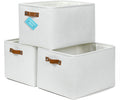 OrganiHaus Extra Large Fabric Storage Bins for Shelves 16x13in, Closet Storage Baskets for Shelf Organizing, Canvas Rectangle Bins for Organization, Linnen Baskets for Organizing - Off-White