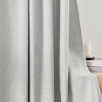 Joydeco Light Filtering Curtains 84 Inch Length for Bedroom, Faux Linen Curtains 84 Inches Long for Living Room, Pinch Pleat Curtains for Living Room 84 Inch Length(52x84 inch, Greyish White)
