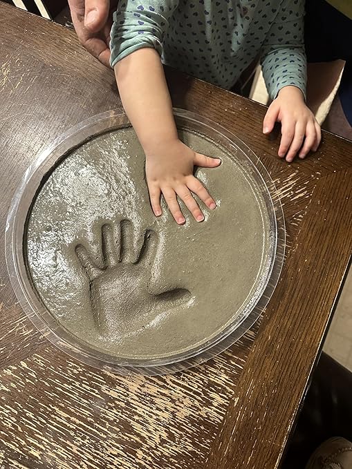 Large DIY Stepping Stone Kit, Handprint Stepping Stone, Mother's Day Gift, Footprint Stepping Stone (10 Inch + Stamp Set)