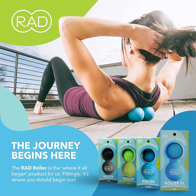 RAD XL Peanut Massage Ball – High Density Yoga Deep Tissue Roller Ball – Myofascial Release for Back, Neck, Feet, Psoas & Spine – Suboccipital & Thoracic Trigger Point Therapy