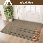 COSY HOMEER-Door-Mat 36"x60" Non Slip Absorbent Entryway Rugs Dirt Trapper Doormats Washable Entrance Mats Low Pile Welcome Floor Mat for Front Back Door and Entry Mats,Taupe