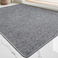 LUMI Ultra Thin Door Mat for Entryway, Low Profile Non Slip Rubber Backing Indoor Doormat, Easy Clean Welcome Entrance Mat for Inside House, Patio, Dark Grey 24"x36"