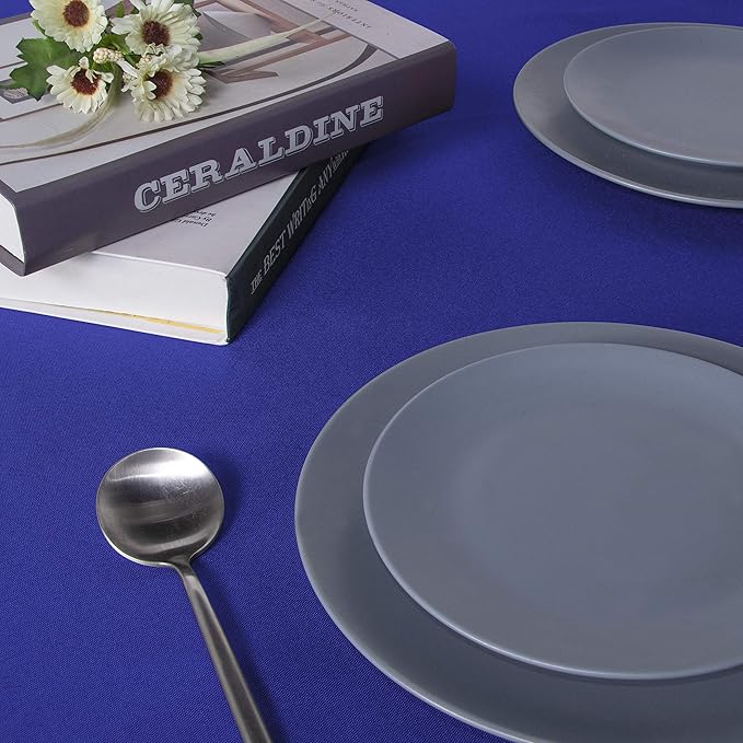 sancua Rectangle Tablecloth - 90 x 156 Inch - Water Resistant Spill Proof Washable Polyester Table Cloth, Royal Blue