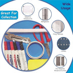 Magnetic Pocket 4 Pack – Self-Adhesive Magnetic Storage Pouch for Documents, Notes & Tools, Strong Magnet Backing for Fridge, Whiteboards, and Metal Surfaces (White 4Pcs)