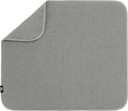 S&T INC. Dish Drying Mat, 16” x 18”, Absorbent Microfiber Kitchen Counter Mat, Dish Drying Pad for Dishes, Utensils, Pots and Pans, Large, Grey