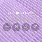 Bean Bag Chairs for Adults Giant Bean Bag Chair Memory Foam BeanBag Chair Big Bean Bag Sofa with Filler Faux Fur Fireside Beanbags Lazy Sofa for Living Room Bedroom Dorm Office (Purple Corduroy)