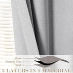150 Inches Extra Wide Room Divider Draperies, Pinch Pleat Drapes, Absolutely Blackout Sliding Door Drapery, Total Privacy Ceiling Track Curtains, 150" W by 96" L, Silver Grey (1 Panel)