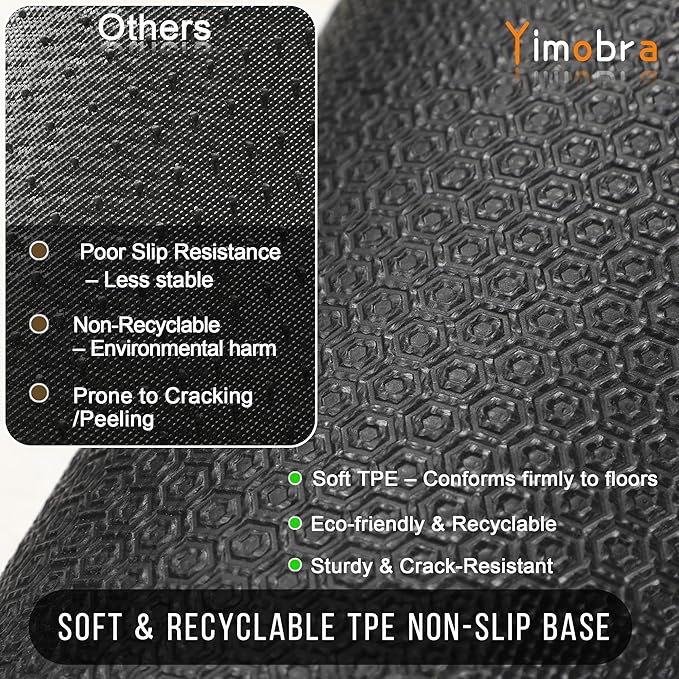 Yimobra Welcome Mat Outdoor Indoor, All-Season Waterproof Front Door Mat Outside Entrance, All-Weather Heavy Duty Non-Slip Doormat, Low Profile Porch Patio Entrance Mats, 47x24, Coffee