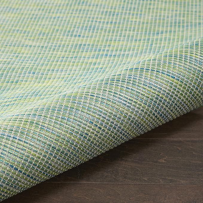 Nourison Home Positano 10' x 14' Blue/Green Fabric Modern Area Rug (10' x 14')