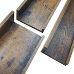 Giftgarden 24 Inch Floating Shelves Wall Mounted Set of 3, Rustic Large Wall Shelves Picture Ledge Shelf for Bedroom Living Room Bathroom Kitchen, 3 Different Sizes