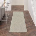 Nourison Positano Indoor/Outdoor Light Grey 2'2" x 8' Area Rug, Easy Cleaning, Non Shedding, Bed Room, Living Room, Dining Room, Backyard, Deck, Patio (2x8)