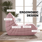 Bean Bag Chair, Fireside Chair Bean Bag Sofa Large Bean Bag Chair for Adults, Bean Bag Chairs for Teens with High Density Comfortable Foam, Memory Foam Bean Bag for Living Room, Bedroom (Pink)