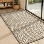 LEKEEPGO Door Mat Indoor Entrance 24"x36", Absorbent Indoor Door Mat, Non Slip Rubber Backing Inside Door Mats, Washable Floor Mat, Low-Profile Doormat for Front Door, Entryway, Entrance, Grey
