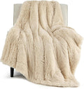 Bedsure GentleSoft Fluffy Beige Throw Blanket for Bed, Faux Fur Gifts Beige Decor Light Tan Khaki Blanket Neutral Decoration for Home, Soft Cozy Fuzzy Plush Thick Warm Sherpa Fleece Cute Stuff, 50x60