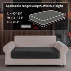 Couch Cushion Covers for Sectional Sofa, Stretch Soft Sofa Slipcovers Washable Wear-Resistant Universal Furniture Protector for Living Room(1 Piece Loveseat Cover, Dark Gray)