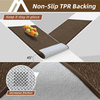 COSY HOMEER-Door-Mat 24"x36" Non Slip Absorbent Entryway Rugs Dirt Trapper Doormats Washable Entrance Mats Low Pile Welcome Floor Mat for Front Back Door and Entry Mats,Brown