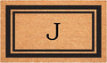 Calloway Mills 152961830J Black Border 18" x 30" Monogram Doormat, (Letter J)