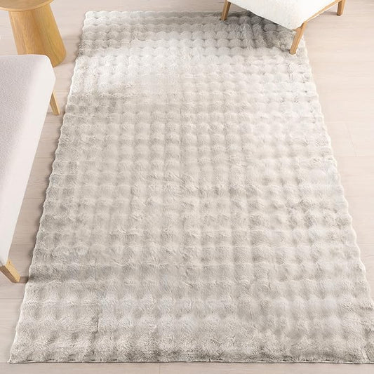nuLOOM 7'6" x 9'6" Cozy Plush Area Rug, Machine Washable, Non-Slip, Soft Fluffy Shag Carpet for Living Room Bedroom Kids Room Nursery Home Decor, Jeni Grey