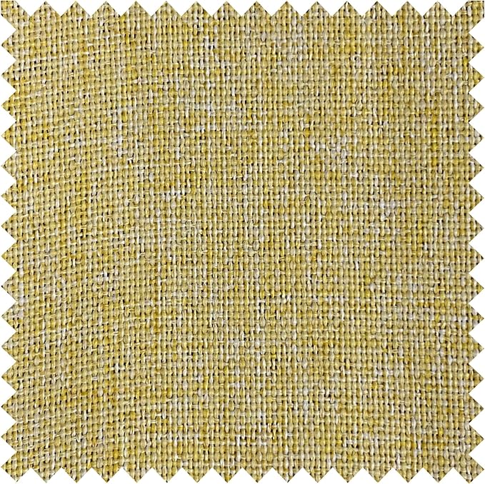 Macochico 100”Wx96”L Pinch Pleated 100% Blackout Linen Curtains Thermal Sliding Curtains for Bedroom Living Room Sliding Glass Door Farmhouse Shabby Chic Yellow Drapery with Tieback 1 Panel