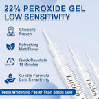 LUCKIN SMILE 10*3ML Teeth Whitening Gel Refill with 22% Carbamide Peroxide Suitable for Sensitive Teeth Whitening, 60 Whitening Treatments, Teeth Whiteners Used in Conjunction with Teeth Whitening Kit
