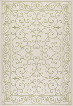 JONATHAN Y Vintage Filigree Indoor Outdoor Area Rug 9X12 Cream/Green, Charleston Textured Weave for Backyard, Patio, Porch, Easy-Cleaning, High Traffic, Pet-Friendly, Non-Shedding (SMB106I-9)