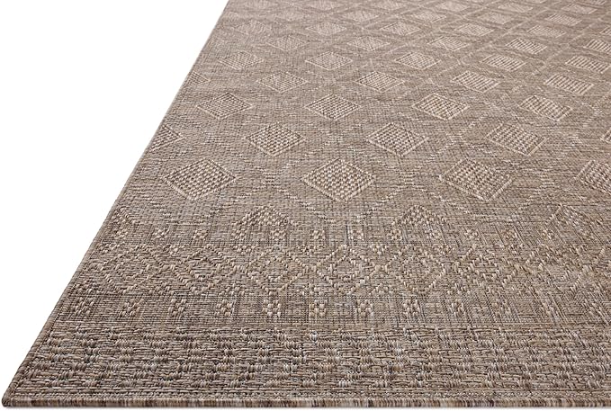 Loloi Amber Lewis Topanga Collection TOP-06 Natural/Mist 3'-11" x 5'-11" Indoor/Outdoor Accent Rug