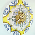The Gears Clock Wall Clock Italy Collection with Moving Gears (Minori, 36 inch Round)