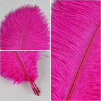 THARAHT Hot Pink Ostrich Feathers 24pcs Natural Bulk 8-10Inch 20cm-25cm for Crafts Wedding Party Centerpieces Easter Gatsbi and Home Decoration Feathers