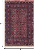 Keen Home Design 2x3 Rug - Machine Washable Entry Rug with Non-Slip Backing, Ideal for Enteryway, Kitchen, Bathroom, Laundry Room - Vintage, Easy Clean, Durable, Low Pile Rug - (2' x 3')