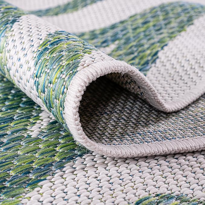 Keen Home Design Terrace Outdoor Area Rug - 6x9 Washable Indoor/Outdoor Rug for Patio, Kitchen, Balcony, Beach, Garden, Deck and Porch, Size: 6'x8'10"