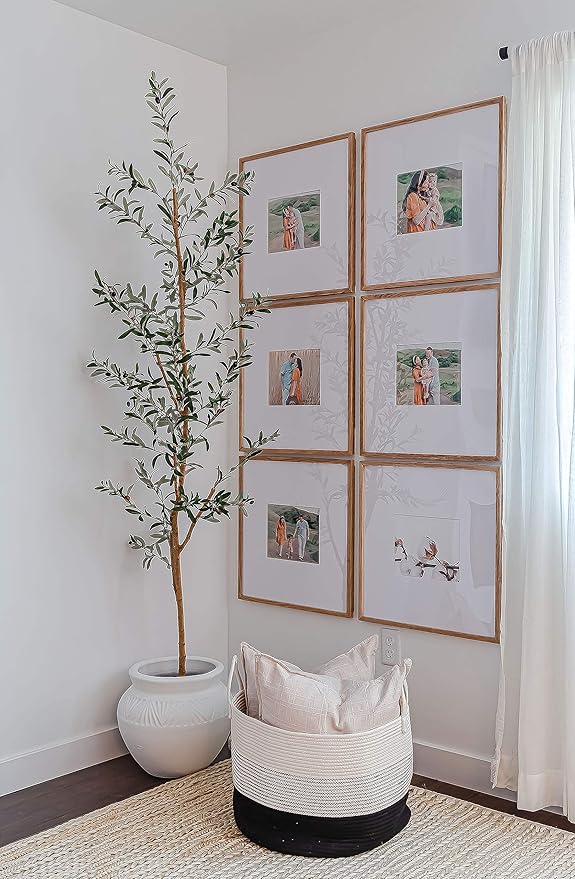 OrganiHaus Woven Laundry Basket, Large Cotton Rope Blanket Holder with Handles, Soft & Sturdy Nursery Hamper, Decorative Toy Bin for Living Room Organization 20x13 inches - Off-White/Black