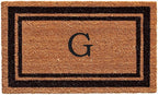 Calloway Mills 152963672G Black Border 36" x 72" Monogram Doormat Letter (G)