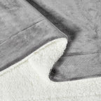 Amazon Basics Reversible Sherpa Throw Blanket, Dark Gray, 50"x60"