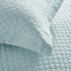 MarCielo 3-Piece 100% Cotton Oversized Bedspread Lightweight Quilt Coverlet Embroidery Farmhouse Bedding Set (TM Mint Green, Oversized King (118"x106"))
